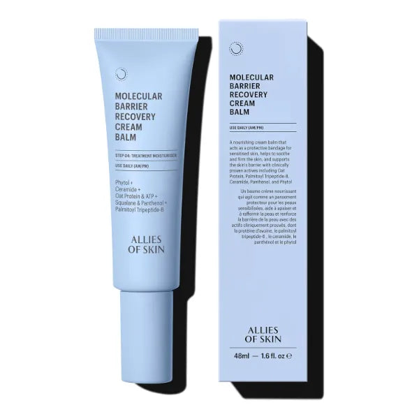 Allies of Skin Molecular Barrier Repair Cream Balm | Deeply Hydrating Face Moisturizer with Ceramides & Squalane, Daily Treatment to Soothe Irritated Skin For Post-Procedure and Dry Skin - 1.6 fl oz