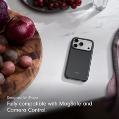 Beats iPhone 17 Pro Case with MagSafe Camera Control, Matte Finish, Microfiber Lining - Granite Gray
