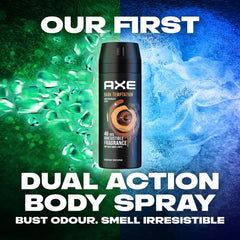 Axe Men Deodorant Body Spray, for long lasting odour protection, Dark Temptation, 48 hours irresistible fragrance, 3 x150ml
