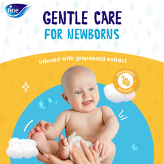 Fine Baby Water Wipes, 99% Pure Water, Free from Alcohol, Fragrance & Paraben, 72 Sheets