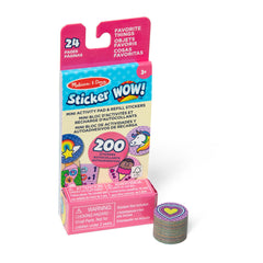 Melissa & Doug Sticker WOW! Mini Activity Pad with Refill Stickers - Favorite Things – 100+ Stickers & 12 Mini Pages – Compact Mess-Free Sticker Play for Kids – Ages 3+