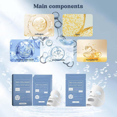 Hydro Cera-nol Real Deep Mask, Overnight Hydrogel Mask, Soothing, Moisturizing, Nourishing, 1.19oz(34g) x 4ea