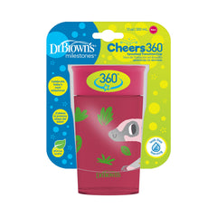 Dr. Brown's Brown s Milestones Cheers360 Cup, Red, 10 oz