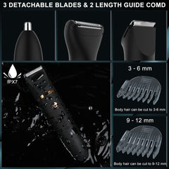 NALACAL Electric Groin Hair Trimmer Ball Trimmer for Men, Manscape Ball & Pubic 3 in 1 Men Grooming Kit for Nose, Groin, Waterproof Body Groomer Shaver, Replaceable Ceramic Blade, Gifts for Men