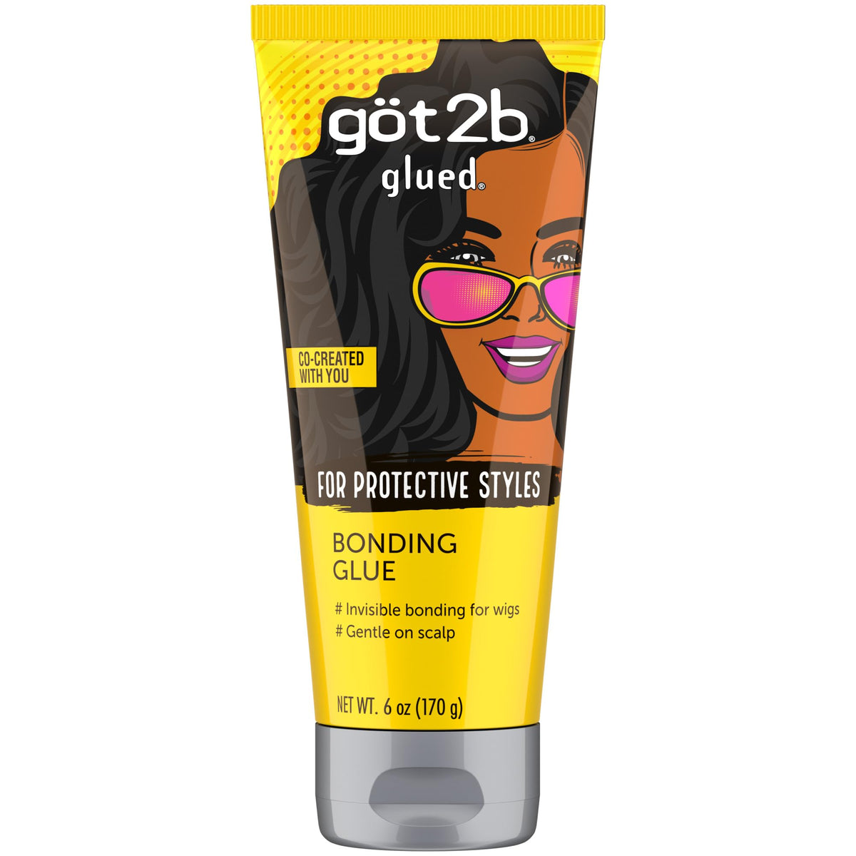 Got2B Glued Bonding Glue for Protective styles, Invisible, Quick Dry Wig Glue - 6 oz