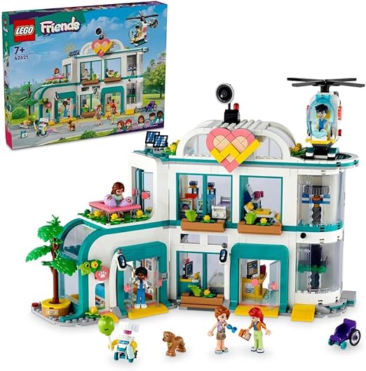 LEGO Friends Heartlake City Hospital Set with Helicopter Toy for 7 Plus Year Old Girls, Boys & Kids, Mini-Doll Characters Including Autumn, Doctor Role-Play Building Toys, Gift Idea 42621