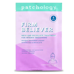 Patchology Firm Believer Hydrogel Neck & Chest Mask for Targeted Hydration, Smooth Skin Feel, and Comfort, 5-Minute Spa-at-Home Treatment