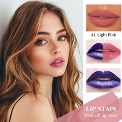 Lip Stain Peel Off Lip Tint Stain Peel Off Lip Liner Lip Gloss, Long Wear Tattoo Lip Liner Stain, Peel Off Lip Stain Matte Lip Stick, Waterproof Lip Tint Peel Off Liquid Lipstick (#01 Light Pink)