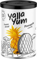 YallaYum Freeze-Dried Pineapple, 30g | 100% Fruit, Non-GMO, No Added Sugar, Gluten-Free,No Additives Added, Vegan, Made From 300g Fresh Pineapple| Healthy Snack for On-the-Go