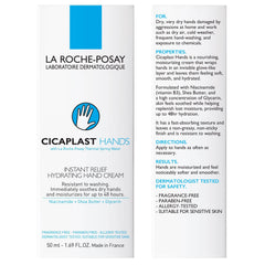 La Roche-Posay Cicaplast Hand Cream, Instant Relief Moisturizing Hand Lotion for Dry Hands, Fragrance Free, 1.69 fl. oz.