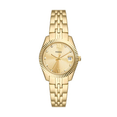 Fossil Women's Scarlette Mini Quartz Stainless Steel Three-Hand Watch, Color: Gold/Gold (Model: ES5338)