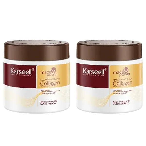 Karseell Collagen Hair Mask 2x500ml for Dry Damaged Frizzy Hair