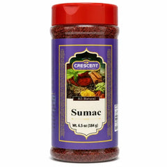 Crescent Specialty Food Sumac Premium Ground Sumac Spice with Tangy Lemon Flavor, 100% Pure, All-Natural, Non-GMO – 6.5 oz Resealable Plastic Jar