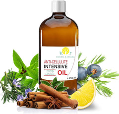 Anti-Cellulite Fat Burning Oil for Weight Loss, 100% Natural with Pure Essential Oils of Lemon, Rosemary, Cinnamon, Basil & Juniper Berry - Penetrates Skin Deeper Than Any Cellulite Cream 250ml 8.8 fl oz