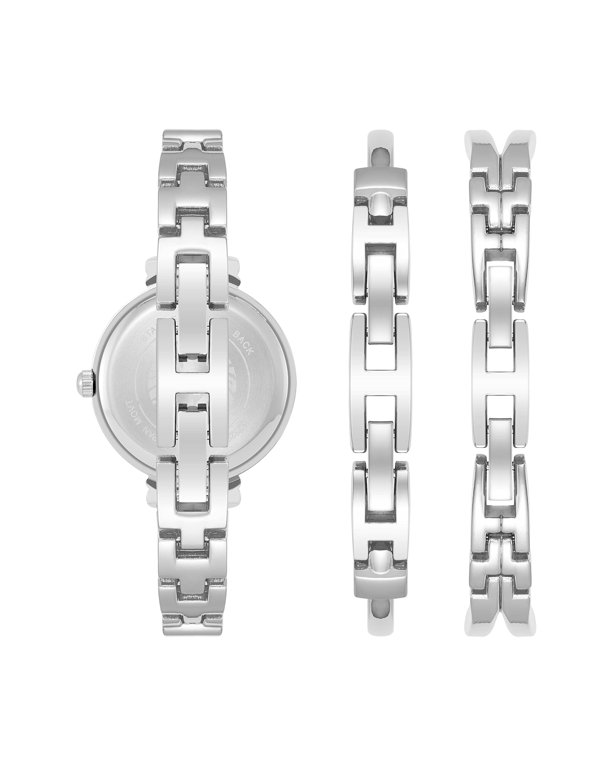 Anne Klein Women's Premium Crystal Accented Watch and Bangle Set