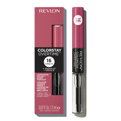 Liquid Lipstick With Clear Lip Gloss By Revlon, Colorstay Face MakEUp, Overtime Lipcolor, Dual Ended Vitamin E In Pink, Infinite Raspberry (005), 0.07 Oz