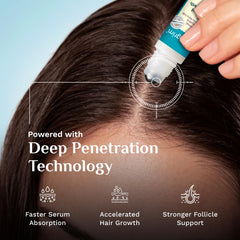 Pilgrim 3% Redensyl, 4% Anagain Advanced Hair Growth Serum Roll-on for Scalp with Korean Black Rice & Rosemary | Control Fall, Stimulate Regrowth, Increase Density | For Women & Men (25ml)