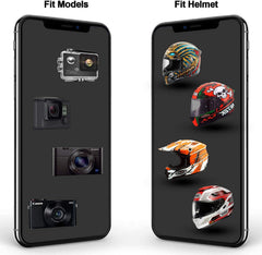 Talen Motorcycle Helmet Chin Strap Mount with Non-Slip & Shockproof Design for Action Camera Black