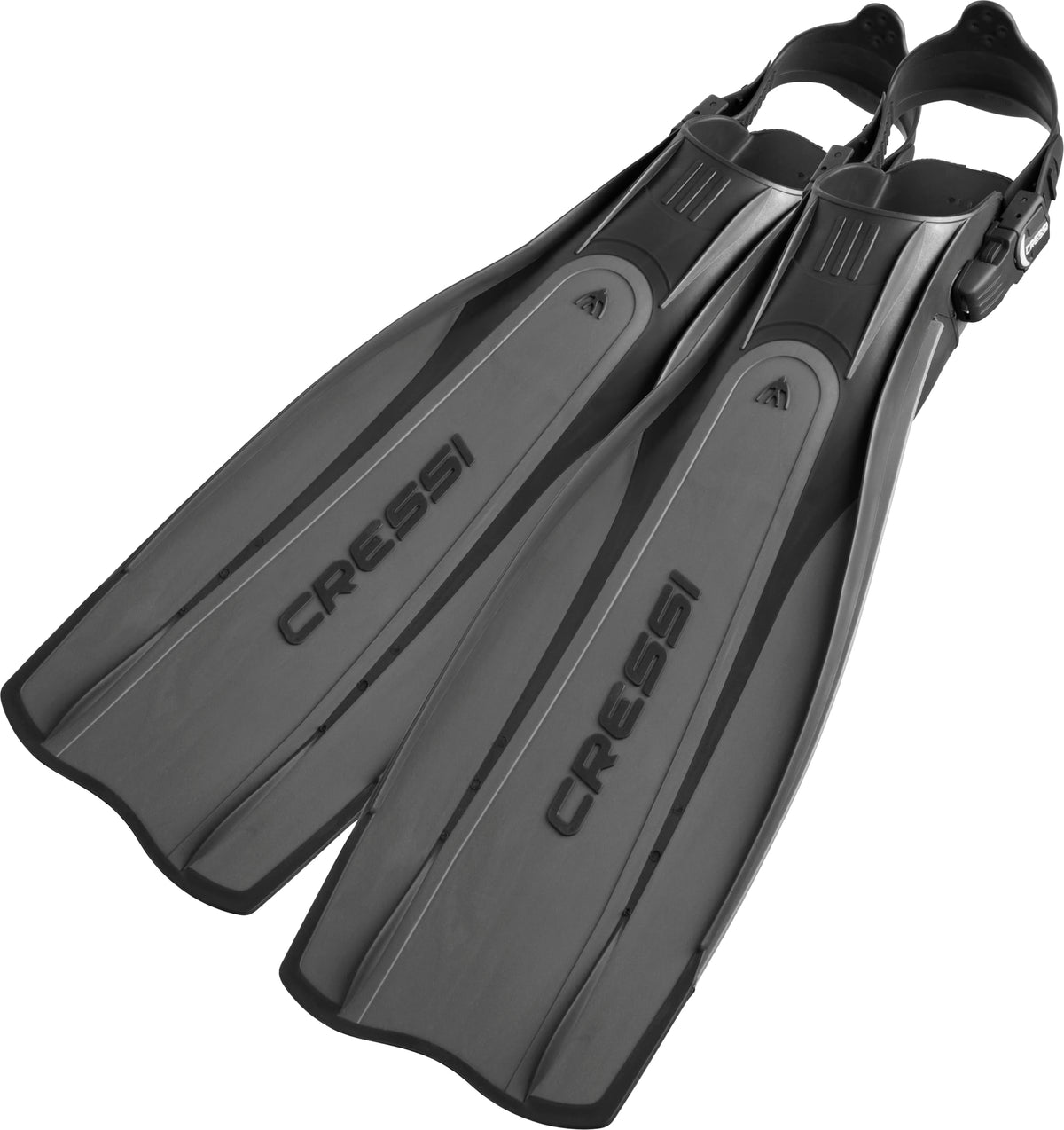 Cressi Pro Light Premium Scuba Diving Heel Fins - Black/Silver