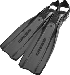 Cressi Pro Light Premium Scuba Diving Heel Fins - Black/Silver