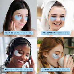 Enaskin Naturals Under Eye Patches for Dark Circles: 30 Pairs Collagen Eye Gels Pads - Reduce Wrinkles Puffy & Bags - Retinol Skin Treatment Mask - Anti Aging Face Moisturizer For Women & Men (Blue)