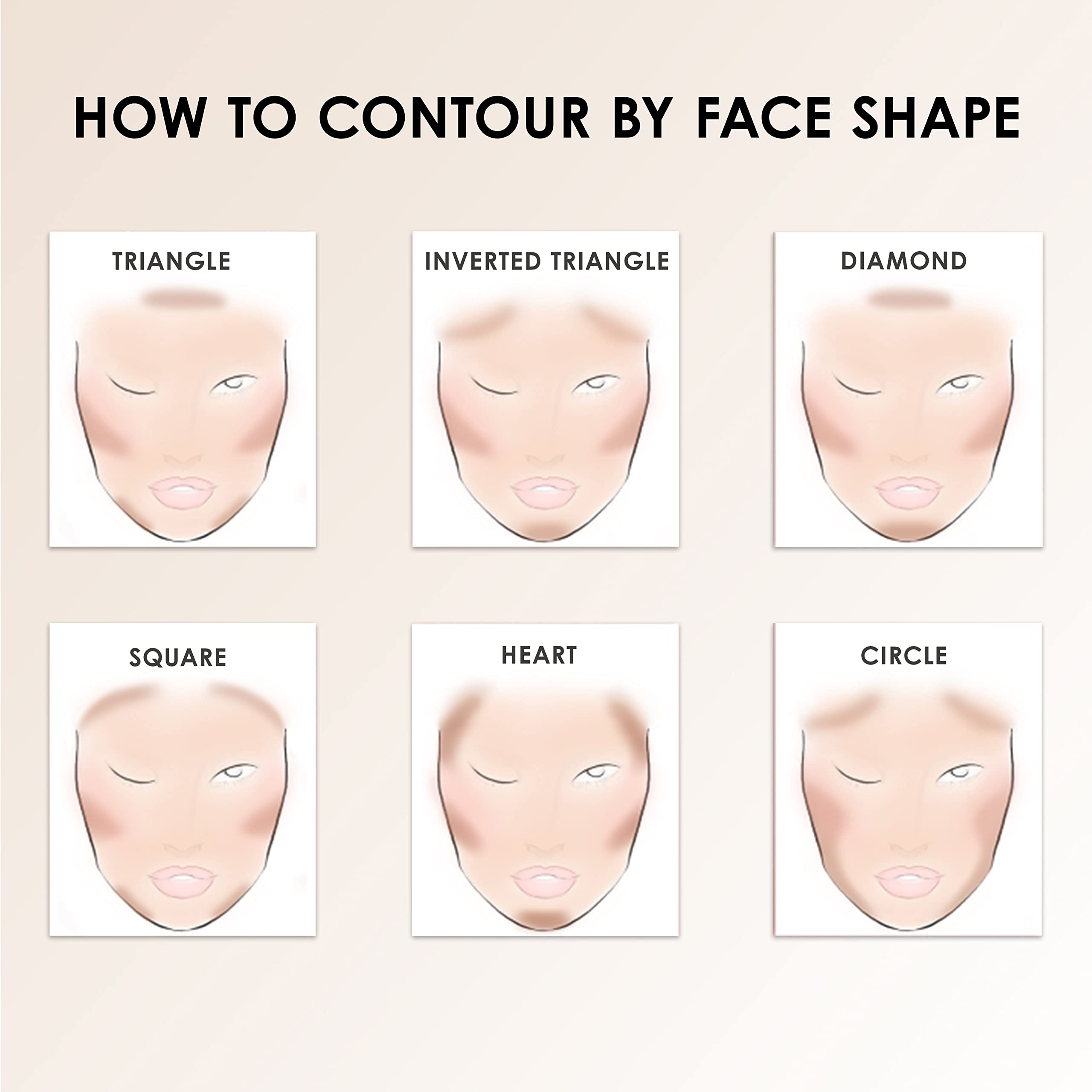 TEMPTU S/B Silicone-Based Contour & Bronze Starter Set For Sculpting, Contouring & Adding Dimension To The Face | Includes 6 Shades, 1 Count (Pack of 1)