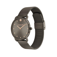 COACH WOMEN'S GREY DIAL IONIC PLATED GREY STEEL BRACELET WATCH - 14504210