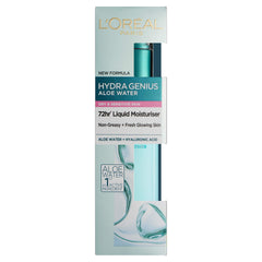 L’Oréal Paris Hydra Genius Hyaluronic Acid + Aloe Liquid Hydrating Moisturiser, Rehydrating and Reinvigorating Face Serum for Dry to Sensitive Skin [70ml]