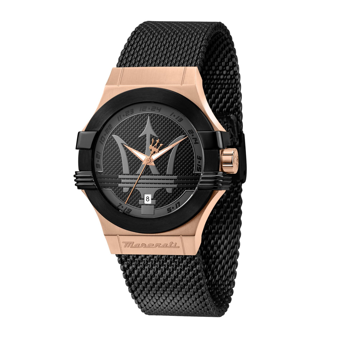 Maserati Potenza R8853108010 Men's Watch Time and Date Quartz Movement - Black