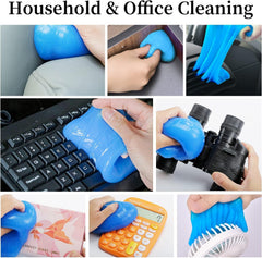 McMola Car Cleaning Gel Kit Universal Detailing Automotive Dust Car Crevice Cleaner Slime Auto Air Vent Interior Detail Removal for Car Putty Cleaning Keyboard Cleaner Car Accessories Blue