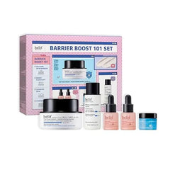 belif Barrier Boost 101 Limited Edition Set  Full Size Moisturing Bomb 50ml & Deluxe Size Moisturizing Bomb Toner, 2x Retinol & Peptide Barrier Serum, Moisturizing Eye Bomb, 5 Piece Kit