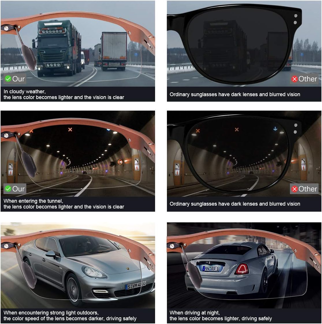 YIMI unisex-adult Night Vision Glasses Night Vision Glasses