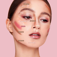 KIMUSE Cream Blush Stick, Highlighter & Contouring Stick, Creamy Texture with Luminous Finish, Versatile, Easy to Use, Makeup for All Skin Types (Roses Honey Nudes)