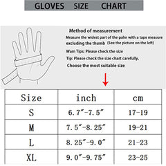 TERRIFI Winter Warm Gloves Men Women Cycling Windproof and Waterproof Pu Leather Touchscreen Cold Weather Driving Gloves, Size: M