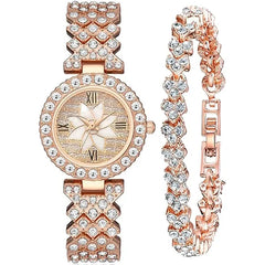 KASTWAVE Luxury Women Wrist Watches, Fashion Casual Quartz Watch Ladies Watch, Watch Luxury Crystal Rhinestone Diamond Wrist Watch Stainless Steel Fashion Bling Iced-Out Watch