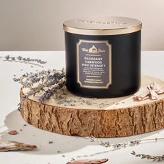 Bath & Body Works White Barn 3-Wick Candle in Mahogany Teakwood High Intensity