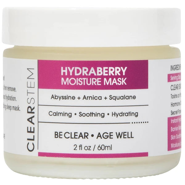 CLEARSTEM HYDRABERRY Hydrating Face Mask for Women - Overnight Mask for Evening Hydration to Nourish & Protect Skin Barrier