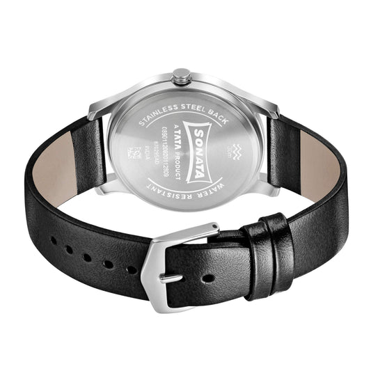 Sonata White Dial Analog watch For Men-NR7135SL04