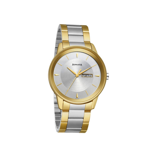 Sonata Light Champagne Dial Analog watch For Men-NR7133BM03