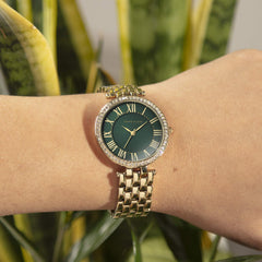 Anne Klein Women's Analog Japanese Quartz Watch With Alloy Strap Ak/2230Gngb