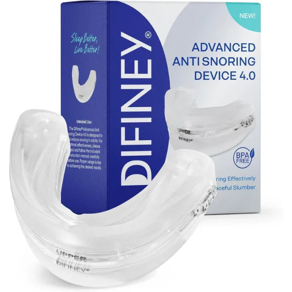 Difiney Advanced Anti Snoring Device 4.0: FDA-Cleared Snoring Solution – Adjustable Snore Stopper Mouth Guard for Men & Women – Anti Snoring Mouthpiece to Improve Sleep – Reusable Night Use