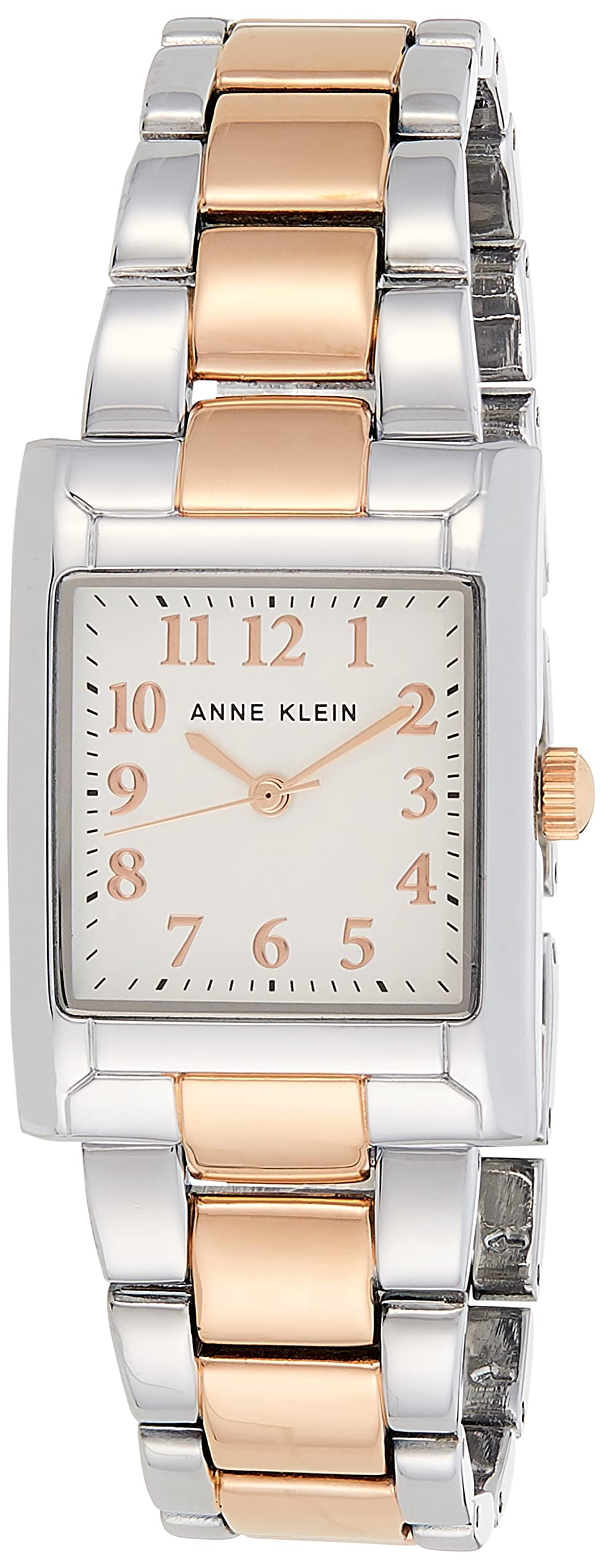 Anne Klein women's quartz watch with analog display and stainless steel bracelet ak3955svrt