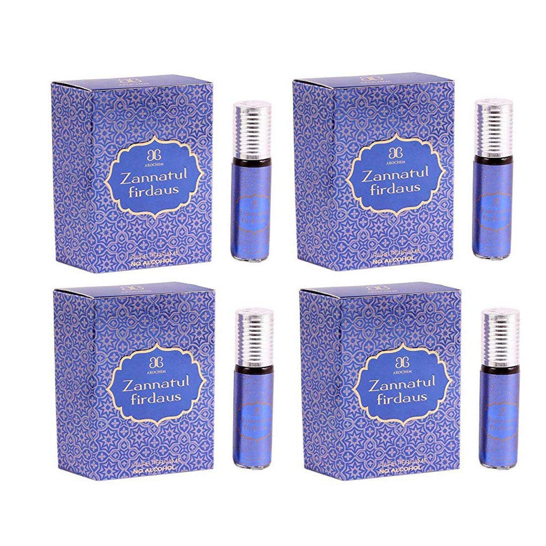 Arochem ZANNATUL FIRDAUS Herbal Attar (Pack of 4) 6 Ml