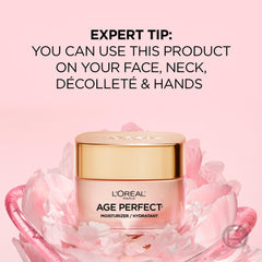 L’Oreal Paris Skincare Age Perfect Rosy Tone Face Moisturizer for Visibly Younger Looking Skin, Anti-Aging Day Cream, 1.7 oz, Packaging May Vary
