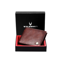 WildHorn Brown Men's Wallet - Brown Crackle