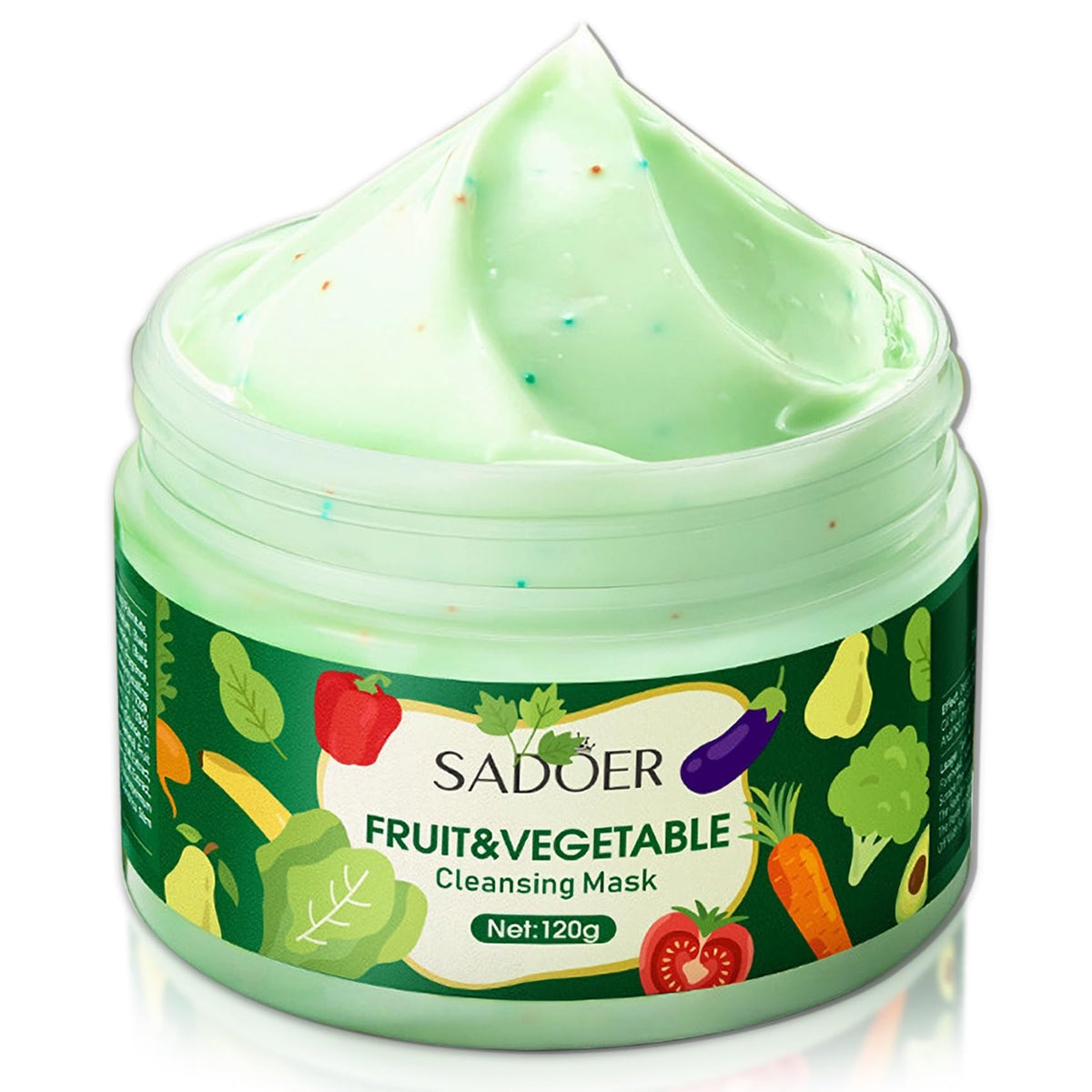 Organic Vegetable & Fruit Face Mask, 2.7% Azelaic Acid – Exfoliating, Pore Minimizer, Hydrating & Refreshing Skincare for Acne, Oily Skin & Blackheads