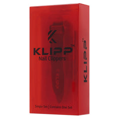 KLIPP Nail Clippers for Men with Catcher - KLIPP Razor-Sharp Heavy Duty Self-Collecting Nail Cutters with Ergonomic Lever Keep Fingernails and Toenails Impeccably Manicured - Includes Ziplock Pouch
