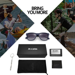 Joopin Square Polarized Sunglasses for Men Women, Classic Retro Sun Glasses UV400 Protection Driving Fishing