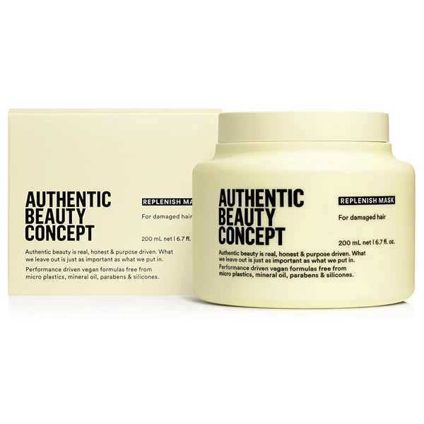 Authentic Beauty Concept Replenish Mask | Damaged Hair | Strengthens Hair Fiber | Vegan & Cruelty-free | Silicone-free