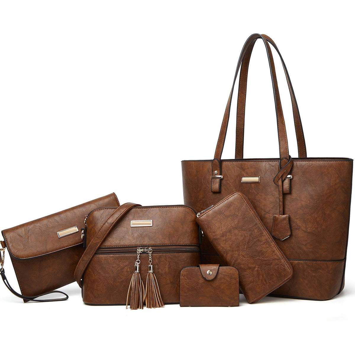 TcIFE Purses and Handbags for Womens Satchel Shoulder Tote Bags Wallets - Camel